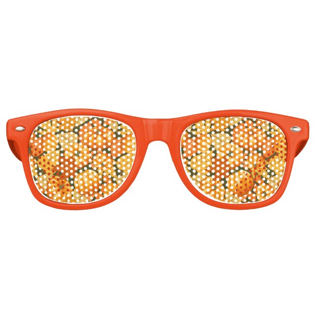 Fall Season Halloween Pumpkins Pattern Retro Sunglasses (Front)