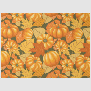 Fall Season Halloween Pumpkins Pattern Tissue Paper