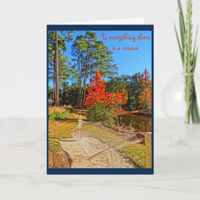 Fall Season Inspirational Scripture Bible Verse Card (Front)