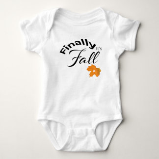 Fall Season - It's Finally Fall with Leaves Baby Bodysuit