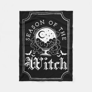 Fall Season Of The Witch Edgy Halloween Fleece Blanket