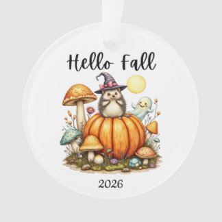 Fall Season Ornament Custom Date Halloween bauble