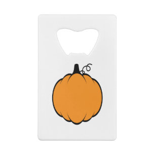 Fall Season Pumpkin Drawing Credit Card Bottle Opener