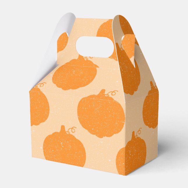 Fall Season Pumpkin Drawing Custom Text  Favor Box (Front Side)