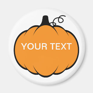 Fall Season Pumpkin Drawing Custom Text Magnet