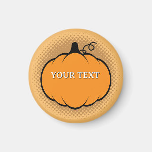 Fall Season Pumpkin Drawing Custom Text Magnet