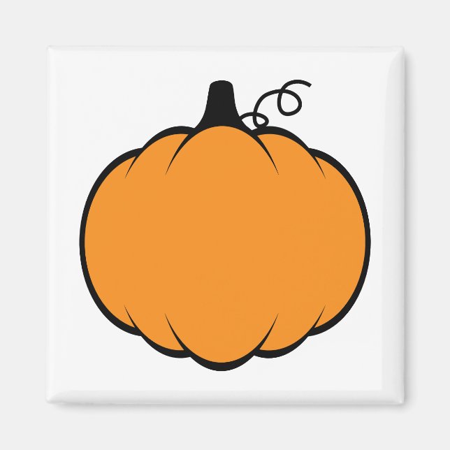 Fall Season Pumpkin Drawing Magnet (Front)