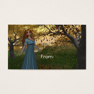 Fall Season Queen - Fantasy/Autumn Gift Tag