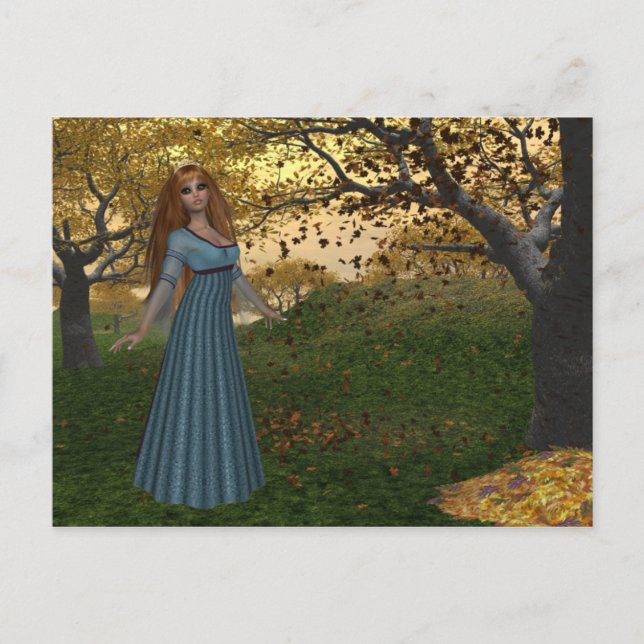 Fall Season Queen - Fantasy Postcards (Front)