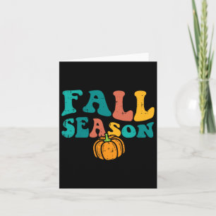 Fall Season Retro Groovy Thanksgiving Autumn Men W Card