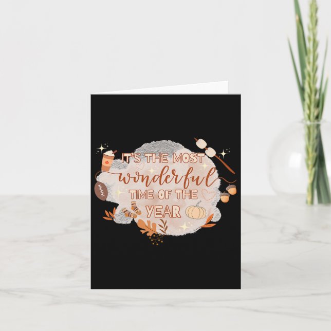 Fall Season Vibes It's The Most Wonderful Time Of  Card (Front)