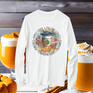 Fall Seasonal apple cider word art T-Shirt