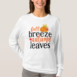 Fall Seasonal breeze leaves word art T-Shirt