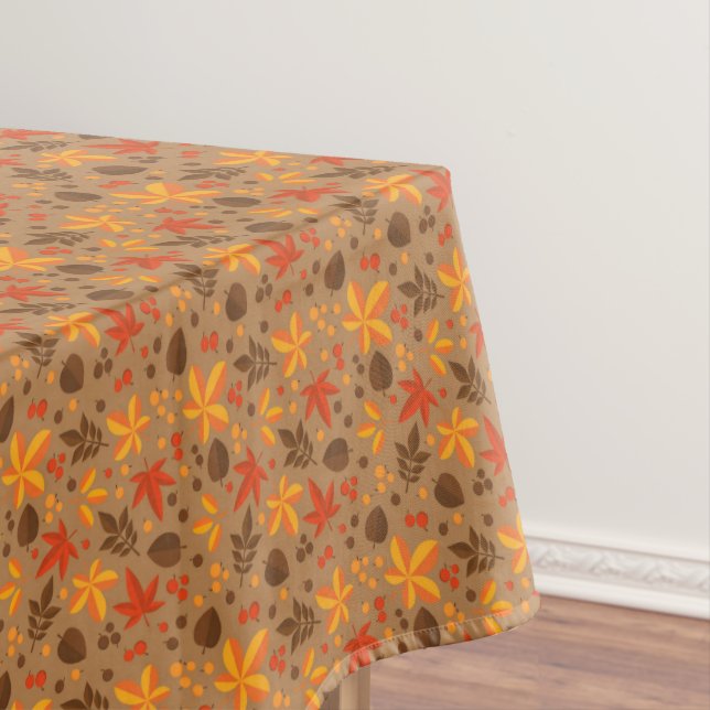 Fall Seasonal tiled leaf pattern  Tablecloth (In Situ)
