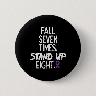 Fall Seven Times Stand Up Eight Heimerheimer Survi 2 Inch Round Button