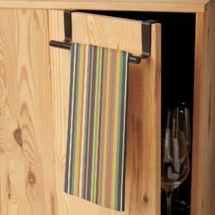 Fall Shades Striped Kitchen Towel