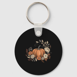 Fall Shirt Women Vintage Pumpkin Autumn Graphic Th Keychain