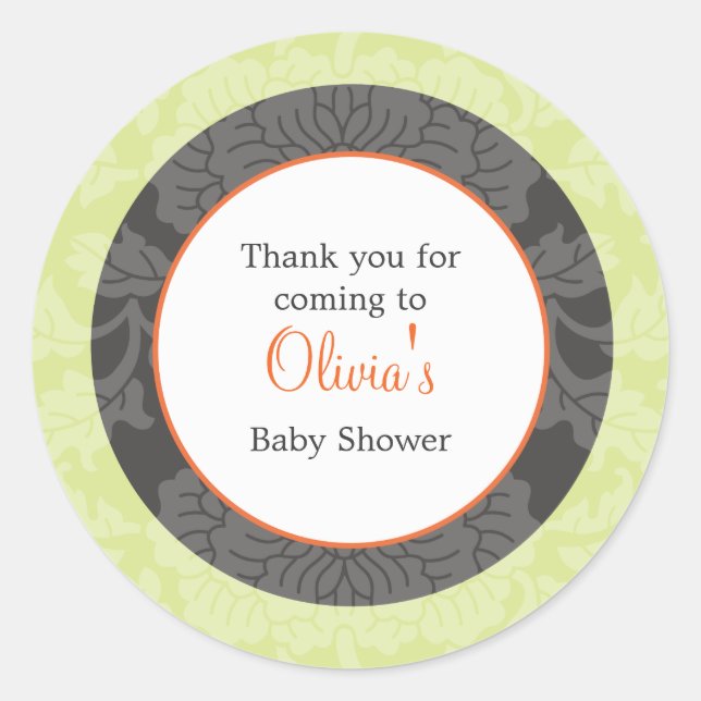 Fall Shower Favour Sticker (Front)