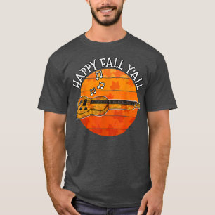 Fall Slide Guitar, Happy Fall Yall Guitarist, Musi T-Shirt