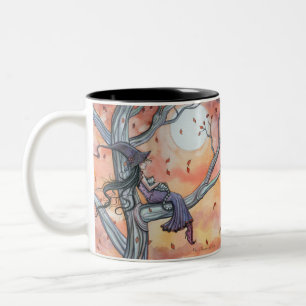 Fall Slumber Witch Cat Mug Molly Harrison
