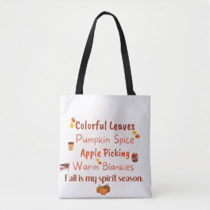Fall Spirit  Tote Bag