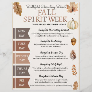 FALL SPIRIT WEEK FLYER
