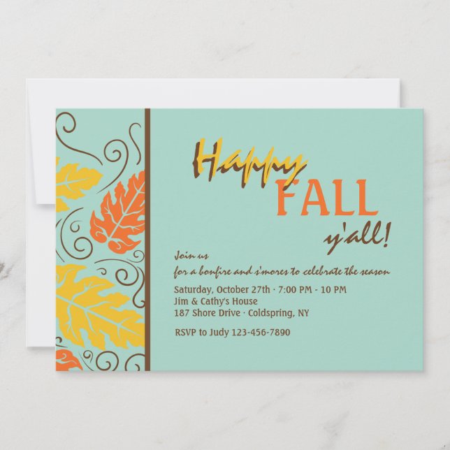 Fall Splendour Invitation (Front)
