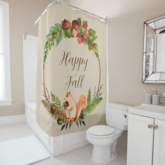 Fall squirrel and nature with customizable text  (In Situ)