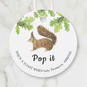 Fall Squirrel - Pop it! When she pops Favour Tags