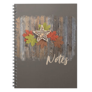 Fall Stars spiral notebook