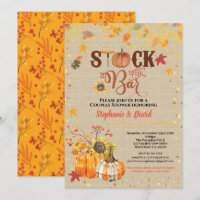Fall stock the bar pumpkin couples housewarming