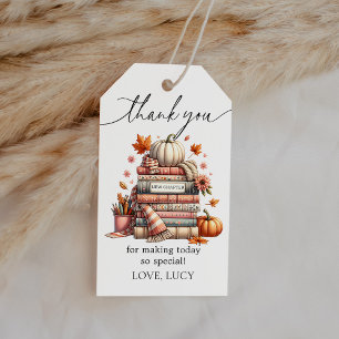 Fall Storybook New Chapter Book Themed Party Favou Gift Tags