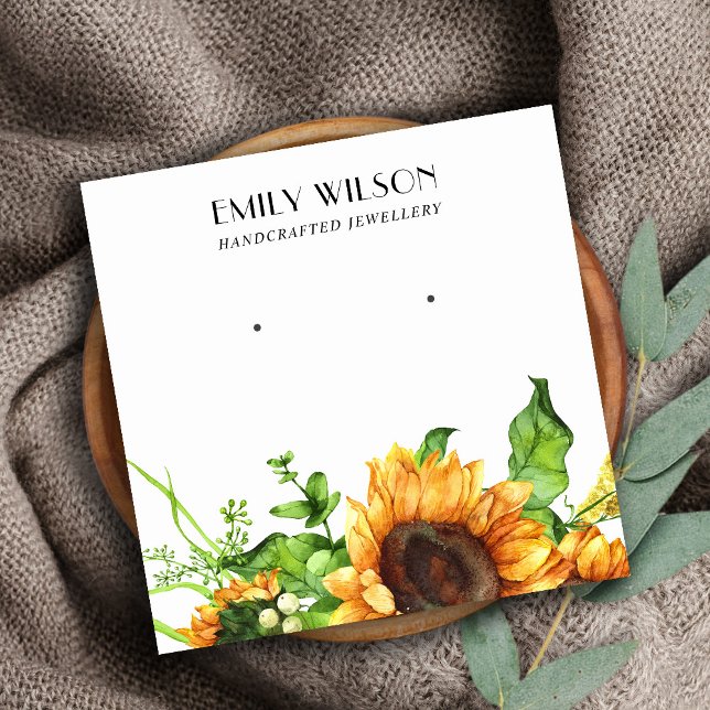 FALL SUNFLOWER AUTUMN STUD EARRING DISPLAY CARD (Creator Uploaded)