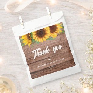 Fall Sunflower   Baby Shower Favour Bag