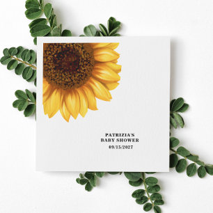 Fall Sunflower Baby Shower Napkin