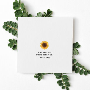 Fall Sunflower Baby Shower Napkin