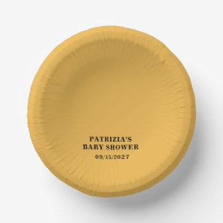 Fall Sunflower Baby Shower Paper Plate
