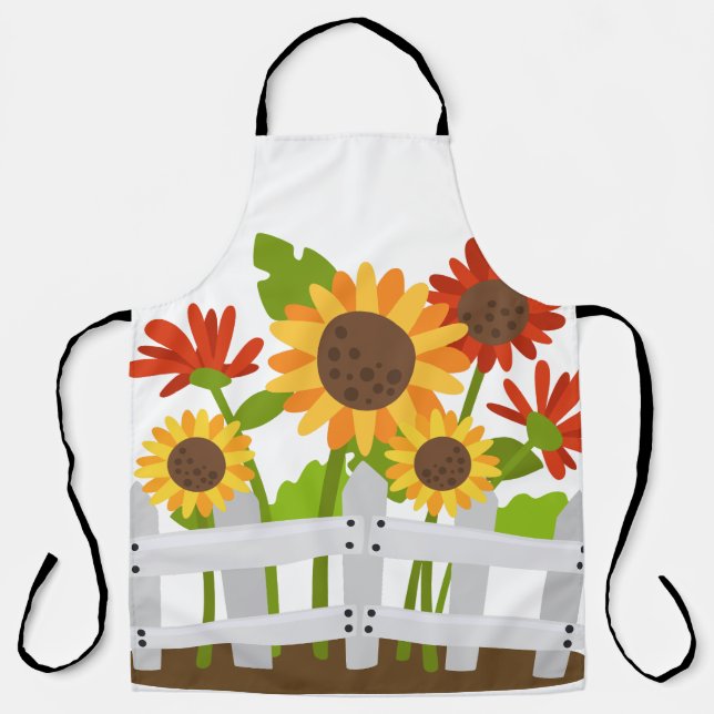 Fall Sunflower Garden Apron (Front)