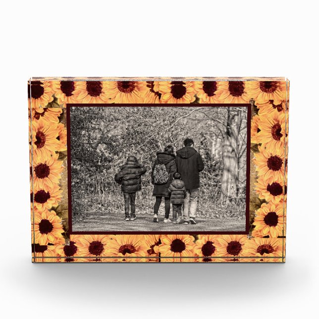 Fall Sunflowers Photo Block (Front)