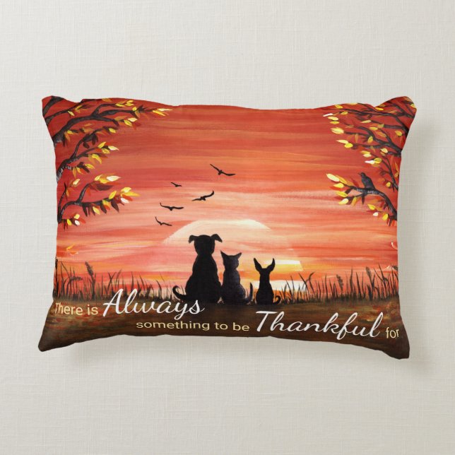Fall Sunset Accent Pillow (Back)