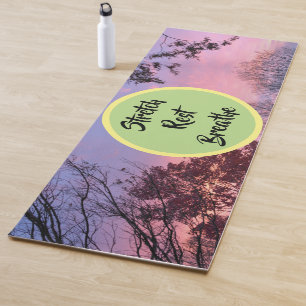 Fall Sunset Stretch Rest Breathe Yoga Mat
