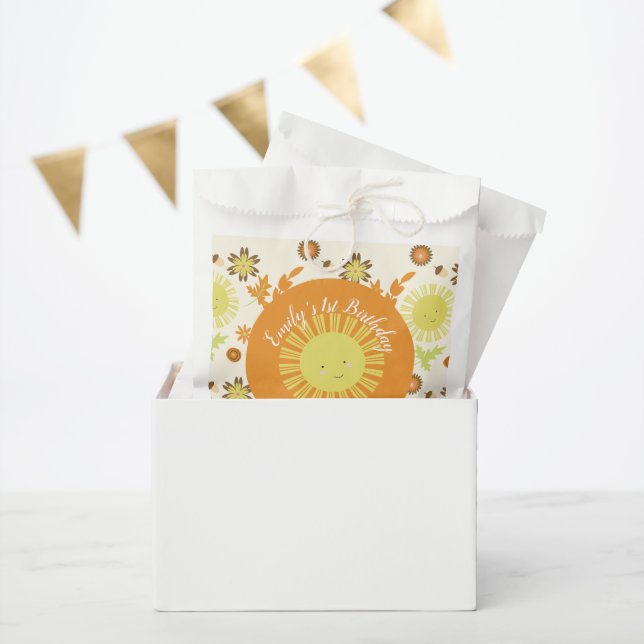 Fall Sunshine Autumn Birthday Party Favour Bag (Party)