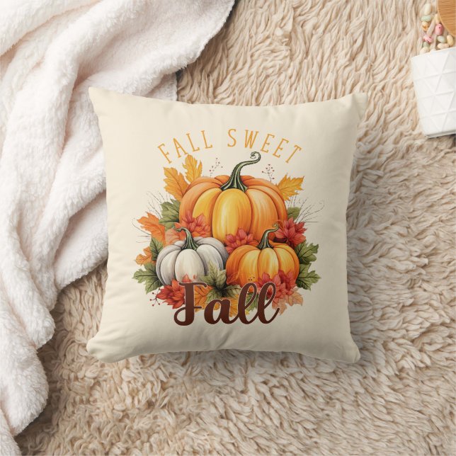 Fall Sweet Fall Throw Pillow (Blanket)