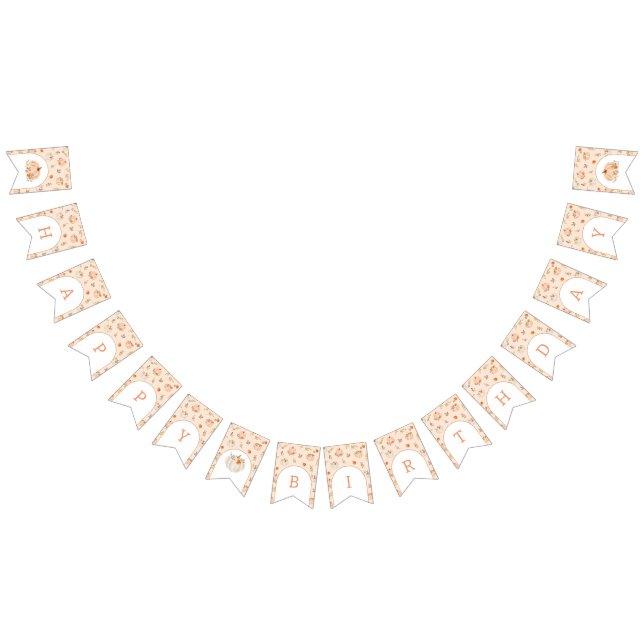 Fall Sweet Little pumpkin birthday Bunting Flags (All)