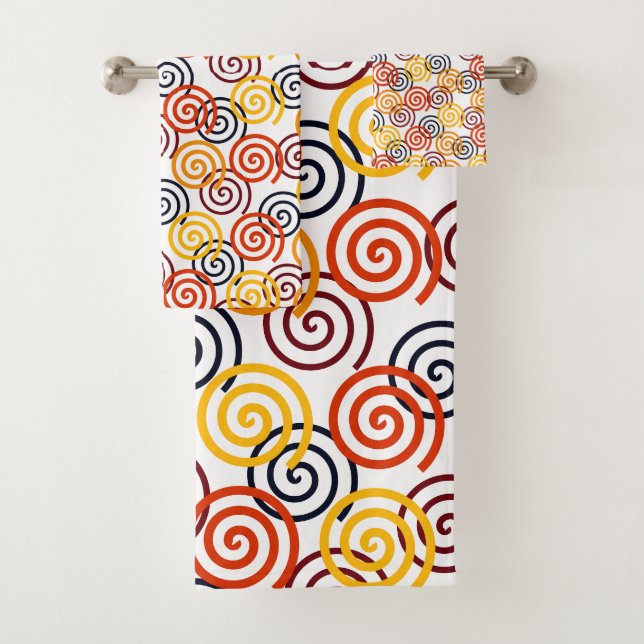 Fall Swirls  Bath Towel Set (Insitu)