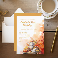 Fall Tea Party Elegant 90th Birthday