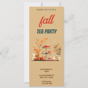 Fall Tea Party Invitation