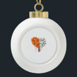 Fall Teacher Fall In Love With Learning Thanksgivi Ceramic Ball Christmas Ornament<br><div class="desc">Fall Teacher Fall In Love With Learning Thanksgiving Teacher</div>