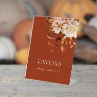 Fall Terracotta Favours Pedestal Sign