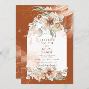 Fall Terracotta Floral Pampas Grass BRIDAL SHOWER